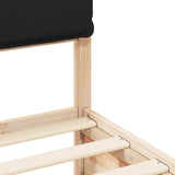 Bed Frame with Upholstered Headboard Black 140 x 190 cm 3398131