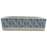 Countertop Basin Grey and Blue Rectangular 46x35.5x13 cm Ceramic 155072