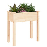 Planter with Liner 71x37x76 cm Solid Wood Fir 364230