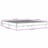 Bed Frame without Mattress Black 180x200 cm Super King 3280222