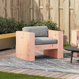Garden Sofa Natural Wood Solid Douglas Fir Wood Single Durable 832368