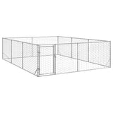 Outdoor Dog Kennel with Door 3x4x1 m Galvanised Steel 4105414