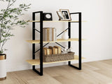 3-Tier Book Cabinet 80x30x105 cm Solid Pine Wood 806532