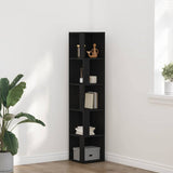 Corner Shelves Black Oak 33 x 33 x 164.5 cm Engineered Wood 862693