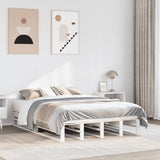 Bed Frame without Mattress White 140x190 cm Solid Wood Pine 850870