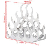 Wine Stand for 11 Bottles Silver Aluminium 242332