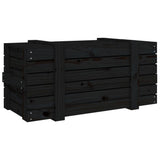 Storage Box Black 91x40.5x42 cm Solid Wood Pine 825002