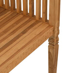 Garden Bench Brown 127.5 x 52 x 80 cm Solid teak wood 42006347