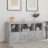 Sideboard Concrete grey Engineered wood, glass Medium Sideboard 3209068