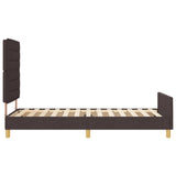 ZNTS Bed Frame Dark Brown 90x200 cm Fabric 3344623