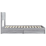 Bed Frame with Storage and Headboard Grey Sonoma 90 x 200 cm 3414418