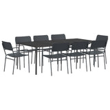 Dining Set 9 pcs Anthracite Steel 3422865