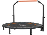 48" Foldable Mini Fitness Trampoline, with Adjustable Foam Handle, Orange T3398P349139