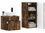 Bathroom Furniture Set 2 pcs Smoked Oak 33 x 34.5 x 100 cm 3406138