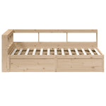 ZNTS Bookcase Bed without Mattress 120x200cm Solid Wood Pine 3324463