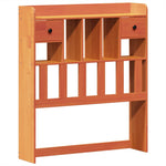 ZNTS Bookcase Bed without Mattress Wax Brown 75x190 cm Small Single Solid Wood Pine 3323169