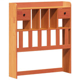 ZNTS Bookcase Bed without Mattress Wax Brown 75x190 cm Small Single Solid Wood Pine 3323169