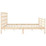 Bed Frame without Mattress 200x200 cm Solid Wood 3194006