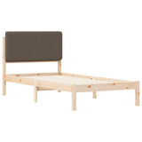 Bed Frame with Upholstered Headboard Taupe 90 x 190 cm 877947