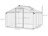 6 x 6ft Aluminium Frame Greenhouse T3398P318753