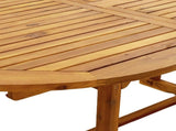 7-Piece Garden Dining Set Natural Solid Acacia Wood 3434489