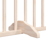 Dog Gate with Door Foldable 8 Panels 640 cm Poplar Wood 3155610