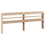 ZNTS Bed Frame without Mattress 200x200 cm Solid Wood Pine 3306954