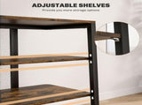 HiFi Stand, with Four Storage Shelves - Rustic Brown T3398P377903