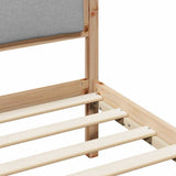 Bed Frame Light Grey 200 x 200 cm Solid Pine Wood 3394228