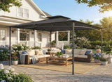 3 x 3 m Gazebo, Garden Gazebo with 2-Tier Roof, Metal Frame, Dark Grey T3398P554339