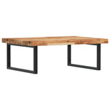 Basin Shelf Wall Mounted Steel and Solid Wood Acacia 3302941