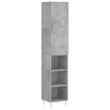 Highboard Concrete Grey 34.5x34x180 cm Engineered Wood 3198973