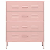 Chest of Drawers Pink 80x35x101.5 cm Steel 336202