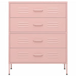 Chest of Drawers Pink 80x35x101.5 cm Steel 336202