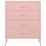 Chest of Drawers Pink 80x35x101.5 cm Steel 336202