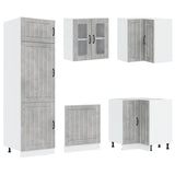 14 Piece Kitchen Cabinet Set "Lucca" Concrete Grey Engineered Wood 3314985