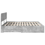 Bed Frame Concrete Grey 180 x 200 cm Engineered Wood 3412342