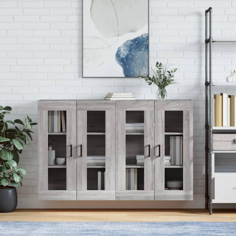 Wall Mounted Cabinets 2 pcs Grey Sonoma Engineered Wood 3197943