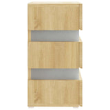 LED Bedside Cabinet Sonoma Oak 45x35x67 cm Engineered Wood 326843