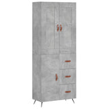 Highboard Concrete Grey 69,5x34x180 cm Engineered Wood 3199789