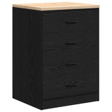 ZNTS Garage Storage Cabinet Black 60x51x85 cm Solid Wood Pine 860599