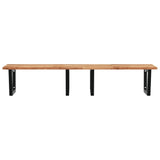 Basin Shelf Wall Mounted Steel and Solid Wood Acacia 3302935