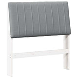 Upholstered Headboard Light Grey 90 cm Solid Pine Wood 879418