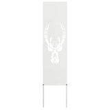Garden Privacy Screen White 32 x 140 cm Cold-rolled steel 876260