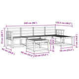 Outdoor Sofa Set 6 pcs Natural 3366297