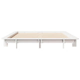 Bed Frame without Mattress White 150x200 cm King Size Solid Wood Pine 850657