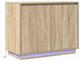 LED Sideboard for Sonoma Oak 71 x 34.5 x 75 cm Engineered Wood 869644