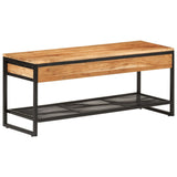 Shoe Bench 110x35x45 cm Solid Wood Acacia and Iron 372744