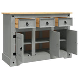 Sideboard Corona Grey 112x44x78 cm Solid Wood Mexican Pine 355084
