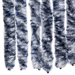 Insect Curtain Blue, White and Silver 100x220 cm Chenille 284275